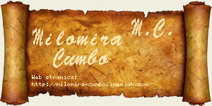 Milomira Cumbo vizit kartica